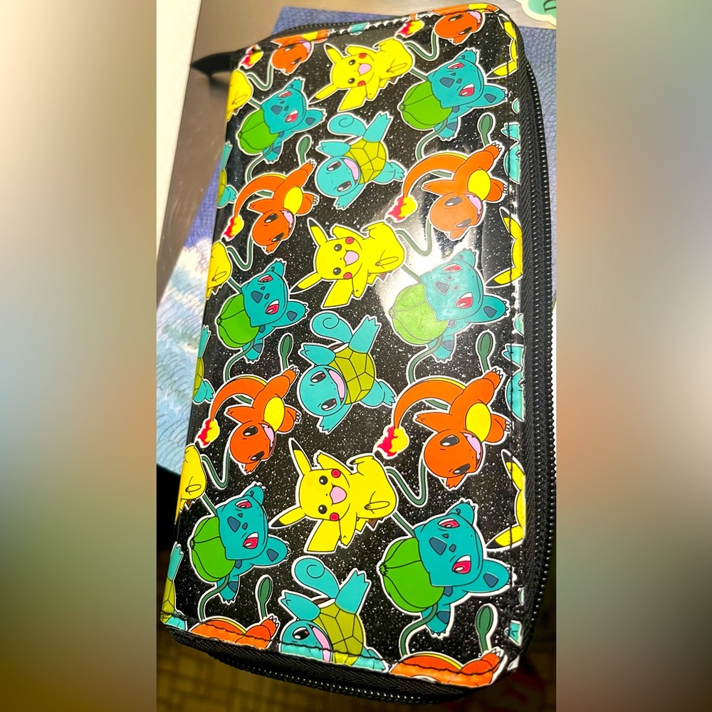 Pokemon Pikachu Squirtle Charmander Zip Around Wallet